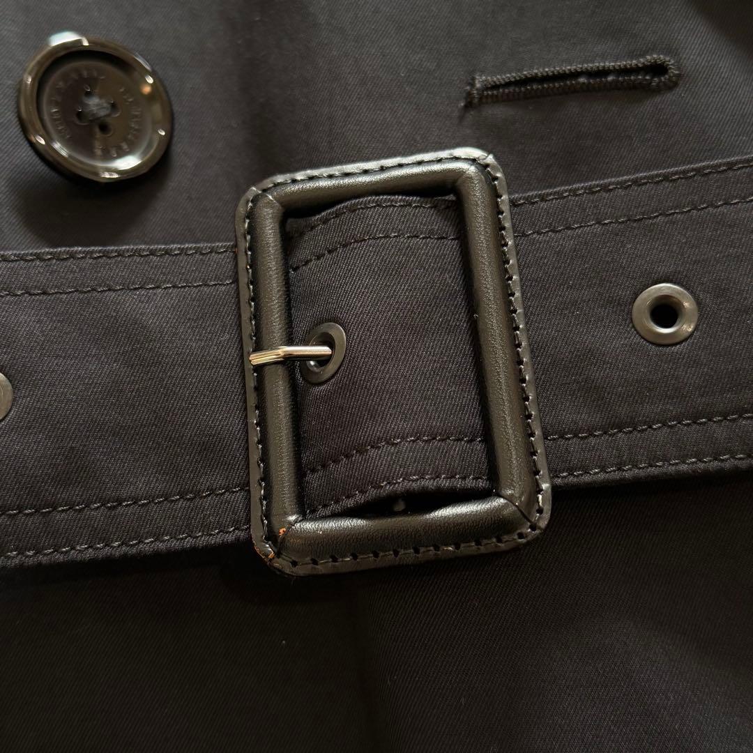 バーバリーブラックレーベル　トレンチコート　2way　チェック　ライナー　黒　L