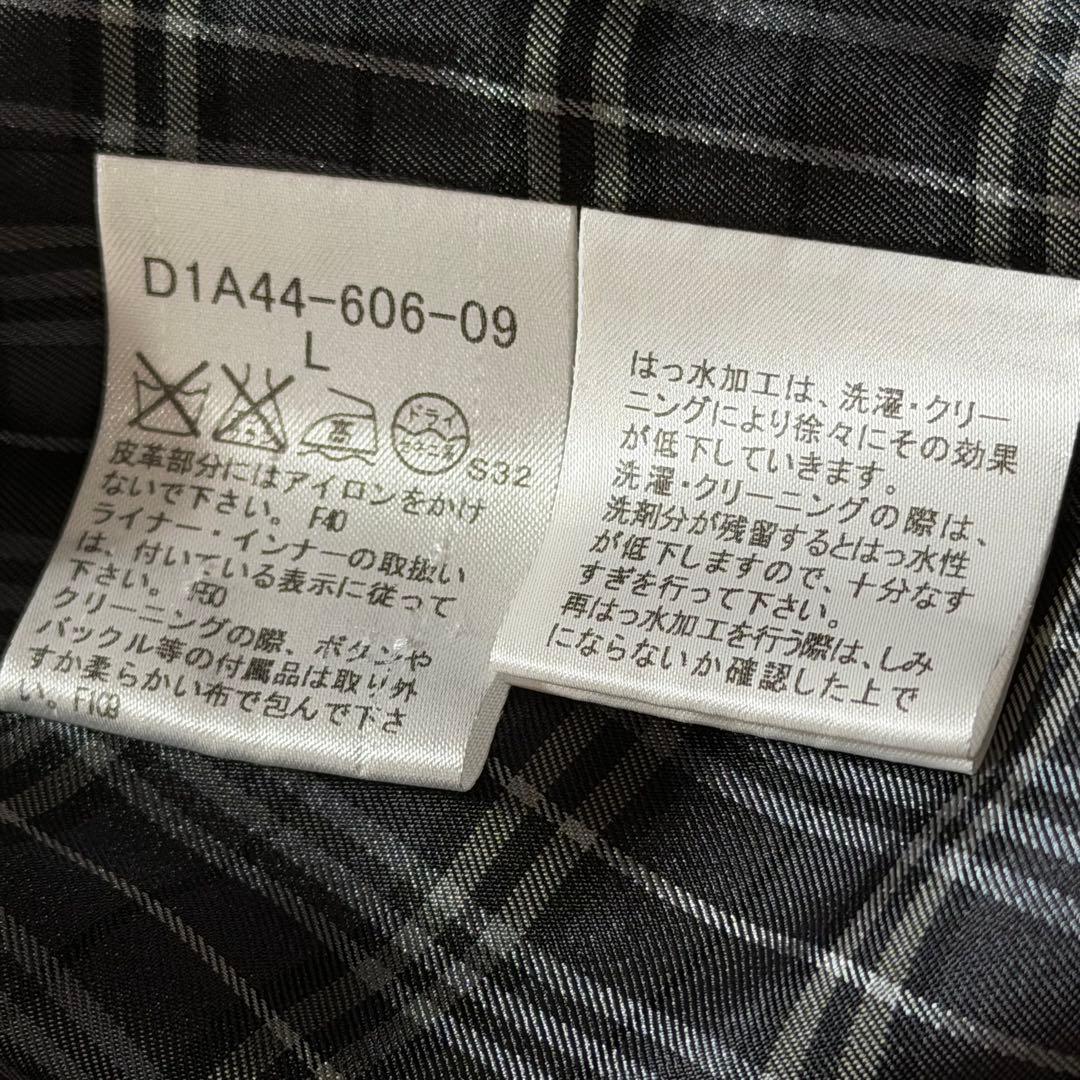 バーバリーブラックレーベル　トレンチコート　2way　チェック　ライナー　黒　L