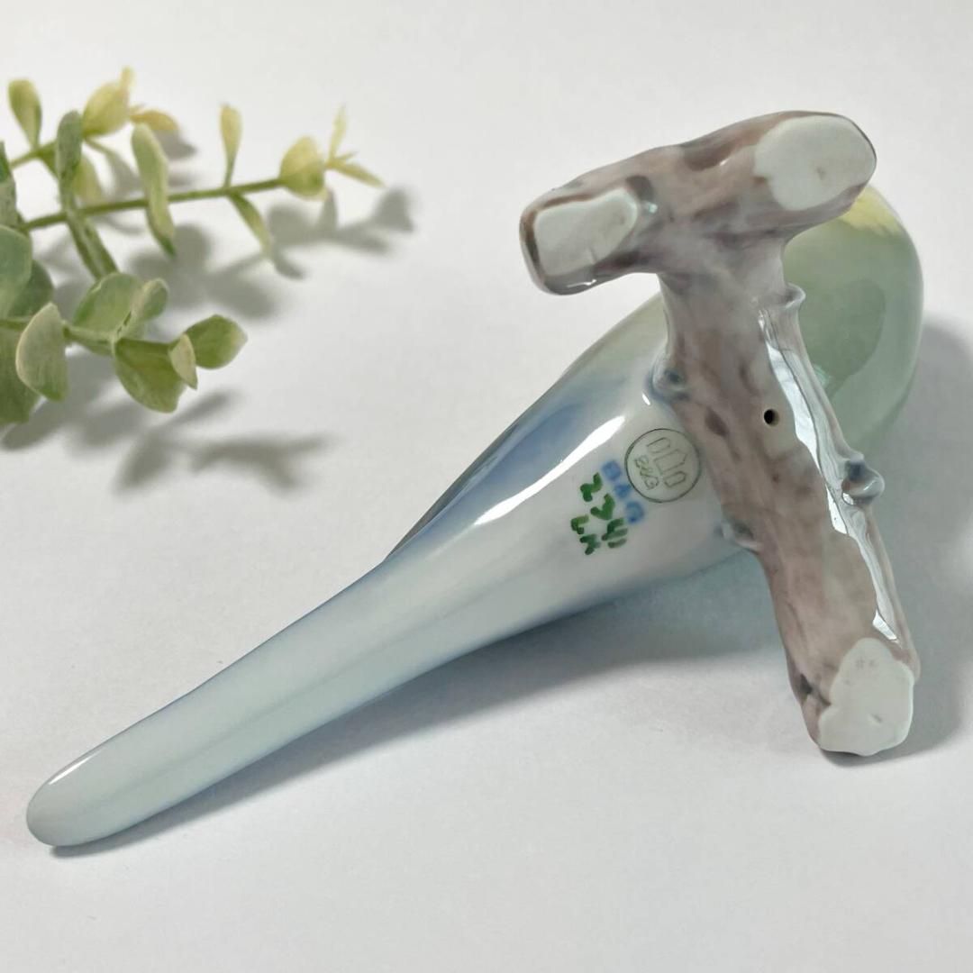 ビングオーグレンダール セキセイインコ グリーン 鳥 フィギュリン 1級品 LH