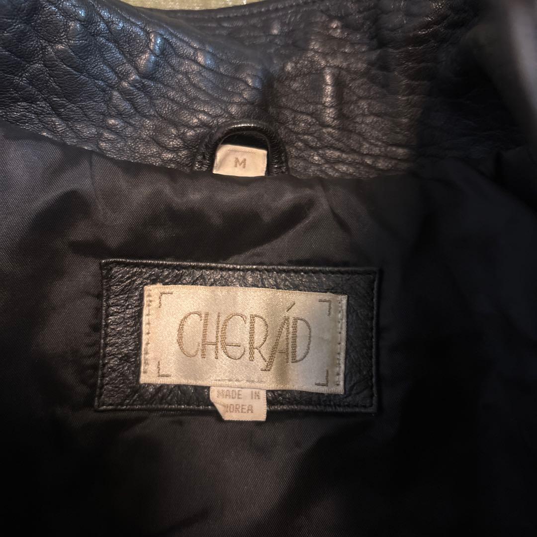 CHERAD メンズ レザージャケット　ライダース