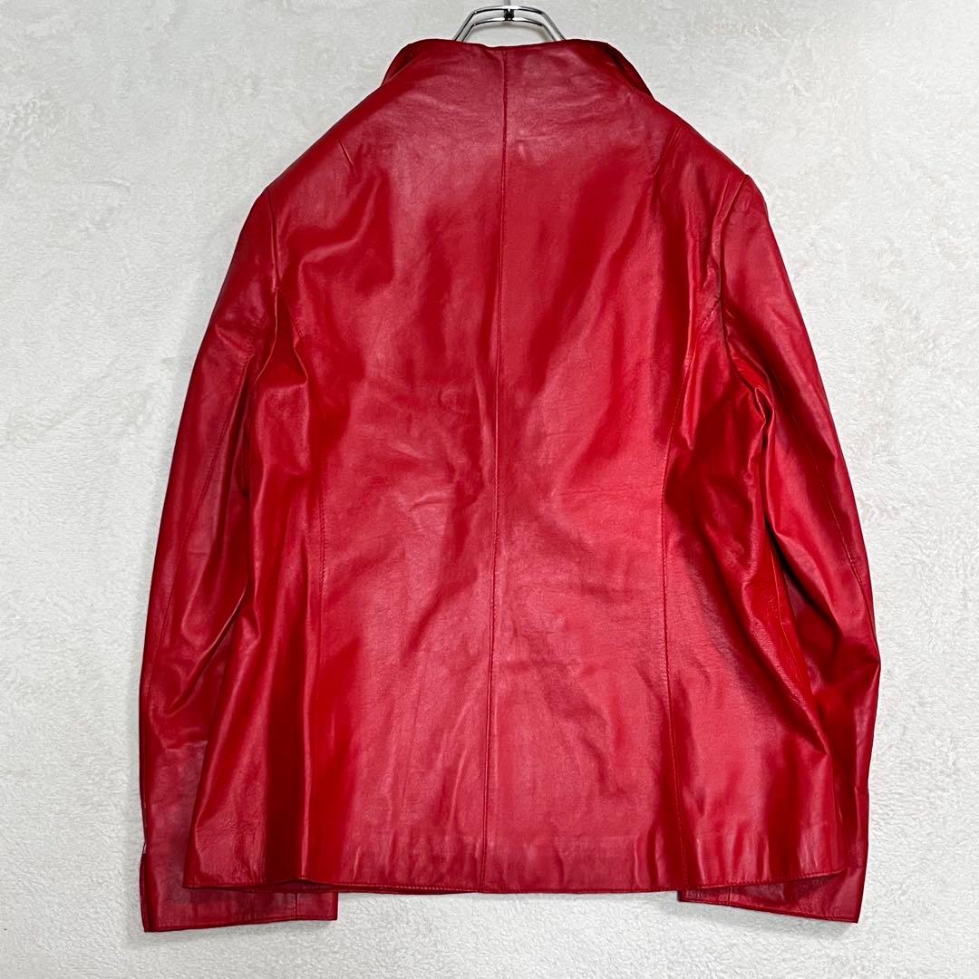 未使用『BALMAIN バルマン』レザージャケット 羊革 テーラード 17号