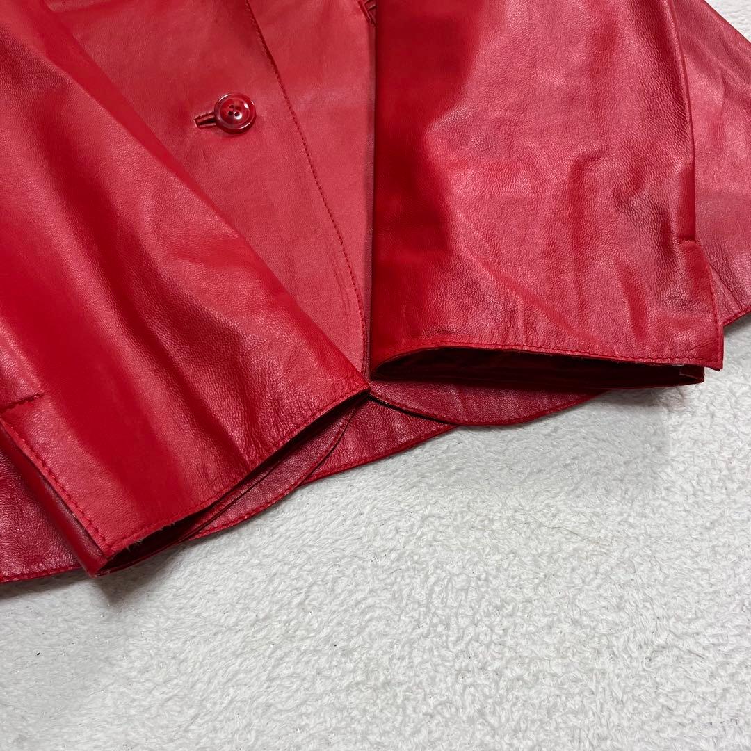未使用『BALMAIN バルマン』レザージャケット 羊革 テーラード 17号