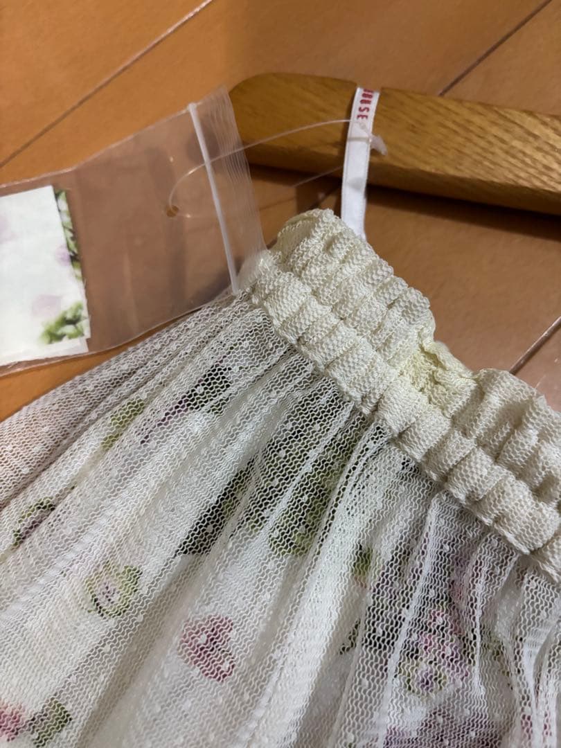 ピンクハウス♡紫陽花チュールレース付きスカート