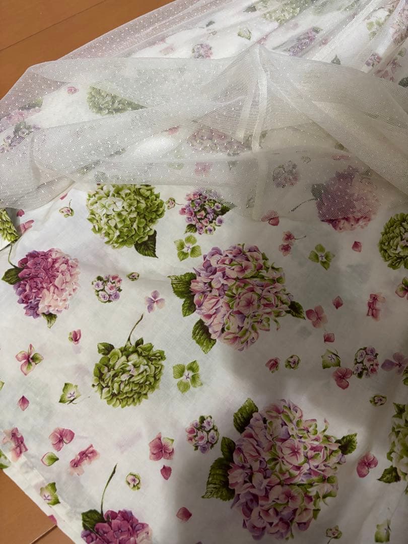 ピンクハウス♡紫陽花チュールレース付きスカート