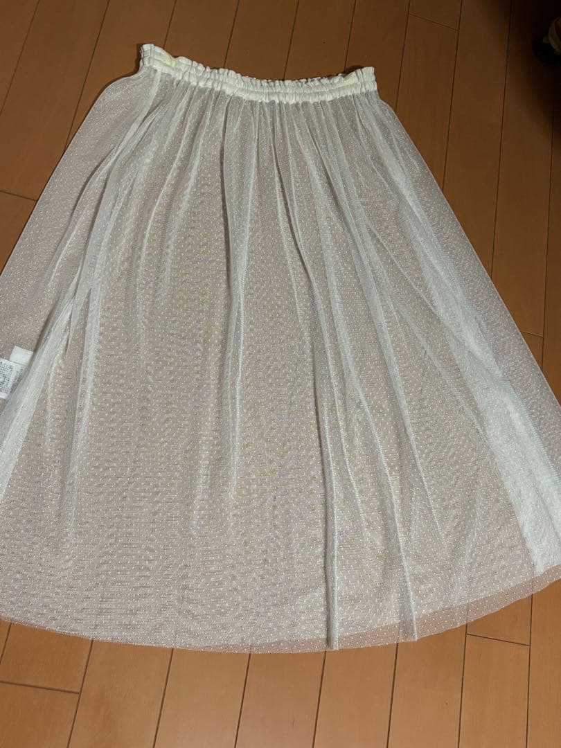 ピンクハウス♡紫陽花チュールレース付きスカート