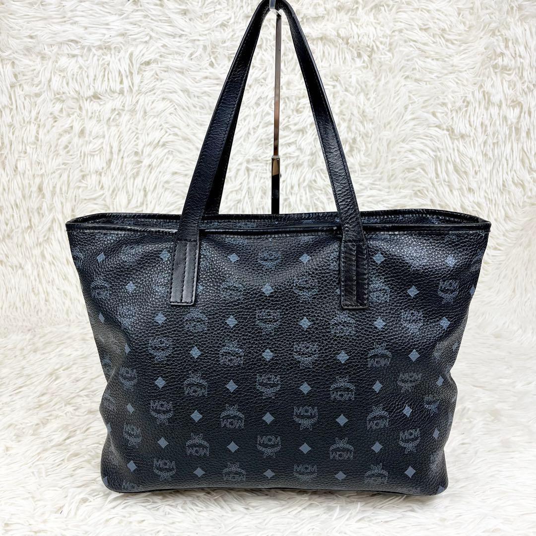 【希少】MCM トートバッグ ヴィセトス モノグラム ロゴ金具 肩掛け A4