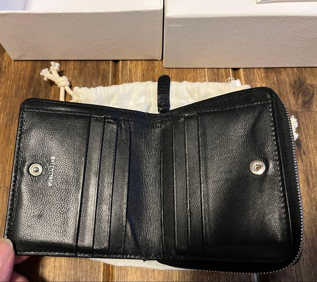 【美品】BALENCIAGA 二つ折り財布※保証書他付属品付