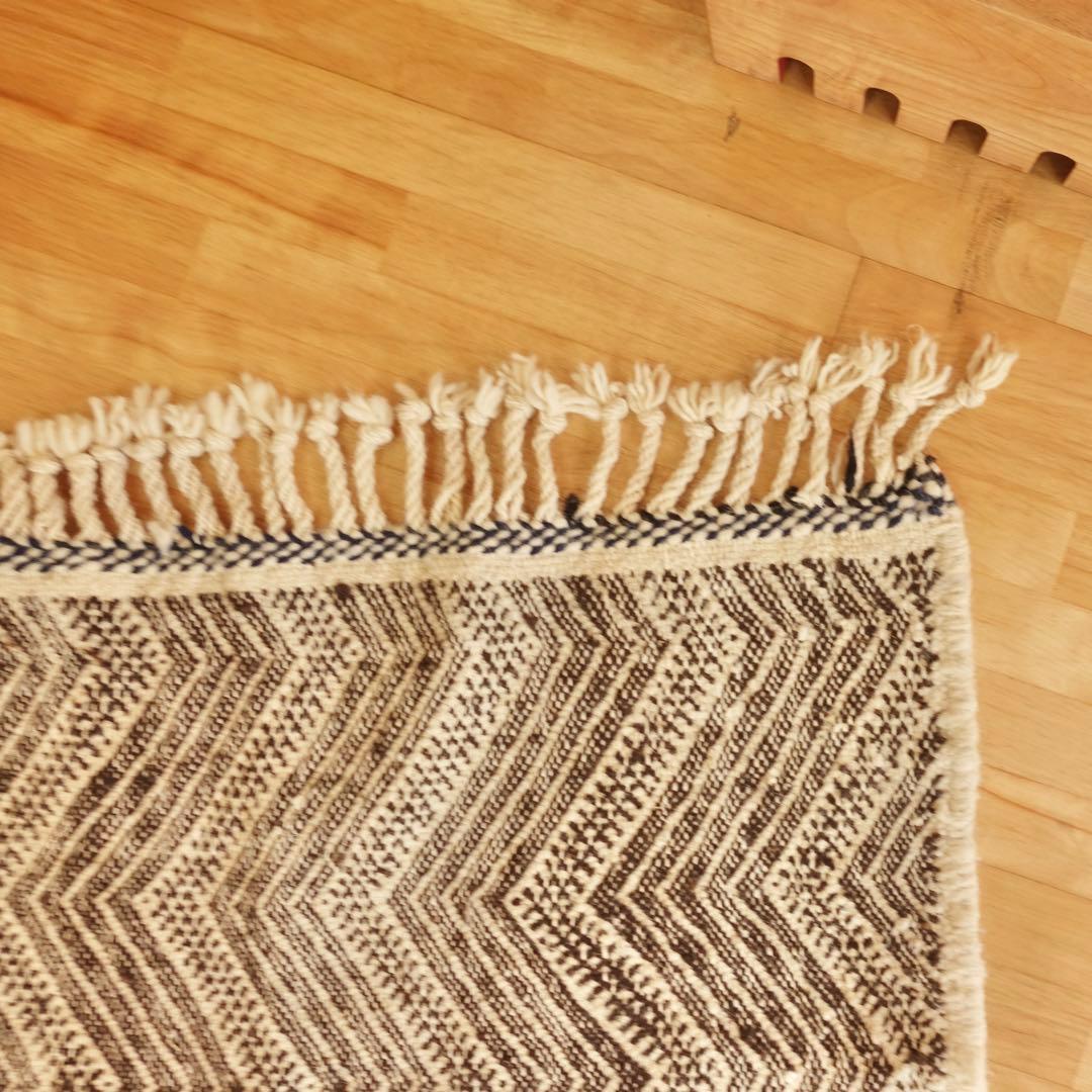モロッコラグ直輸入　ザナフィラグ　モノトーン　手織り　一点物