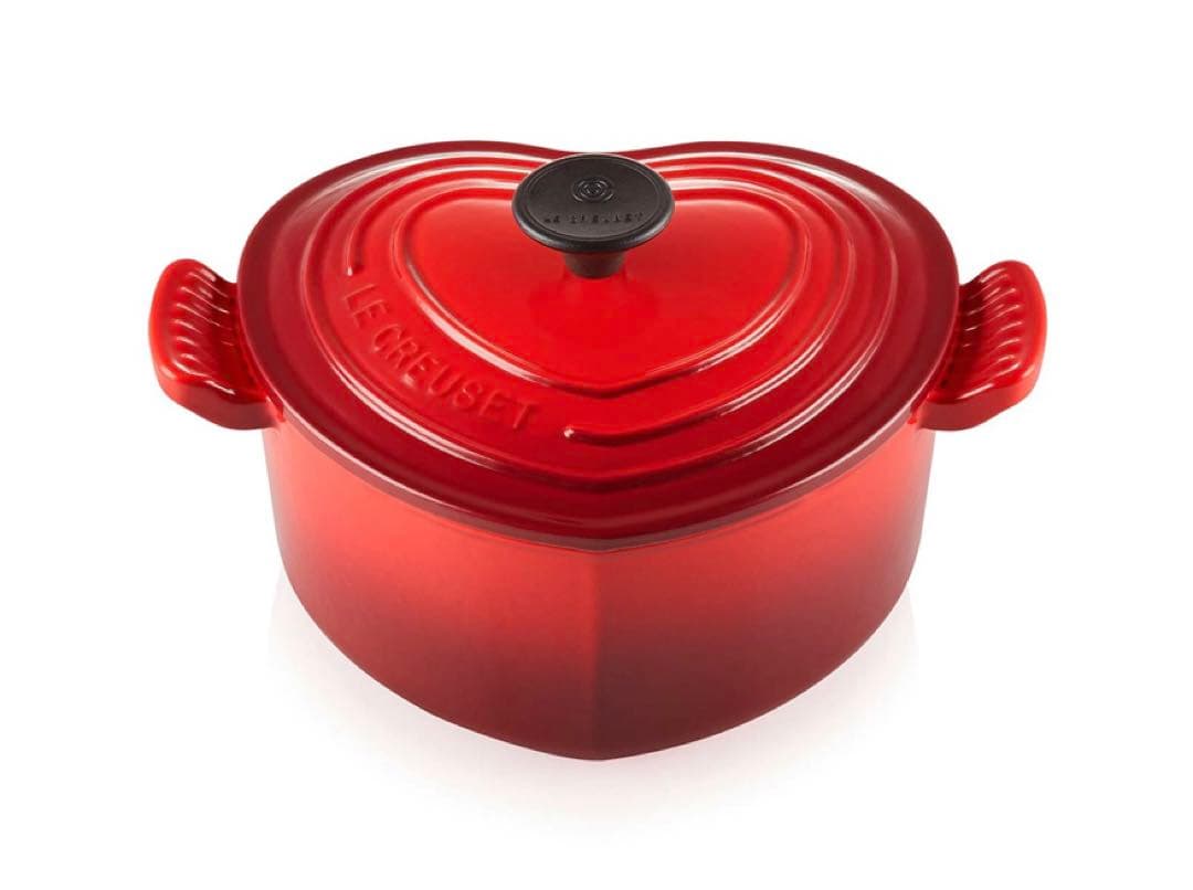 新品　ル・クルーゼ　LE CREUSET ココット　ダムール　ハート　鍋　レッド