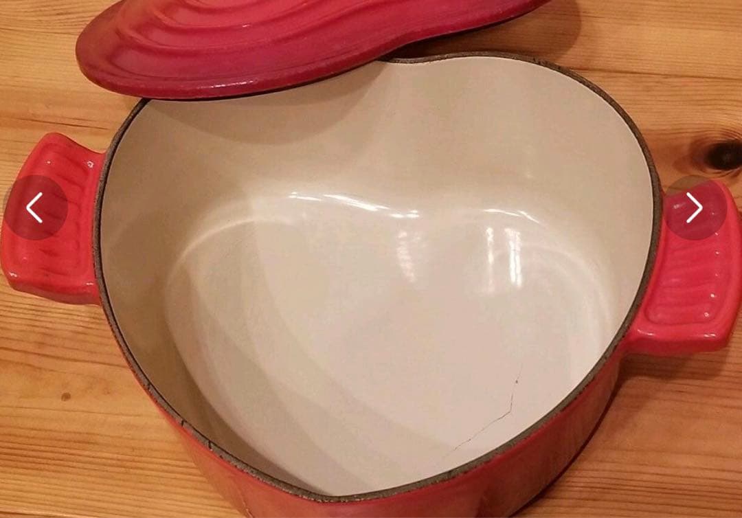 新品　ル・クルーゼ　LE CREUSET ココット　ダムール　ハート　鍋　レッド