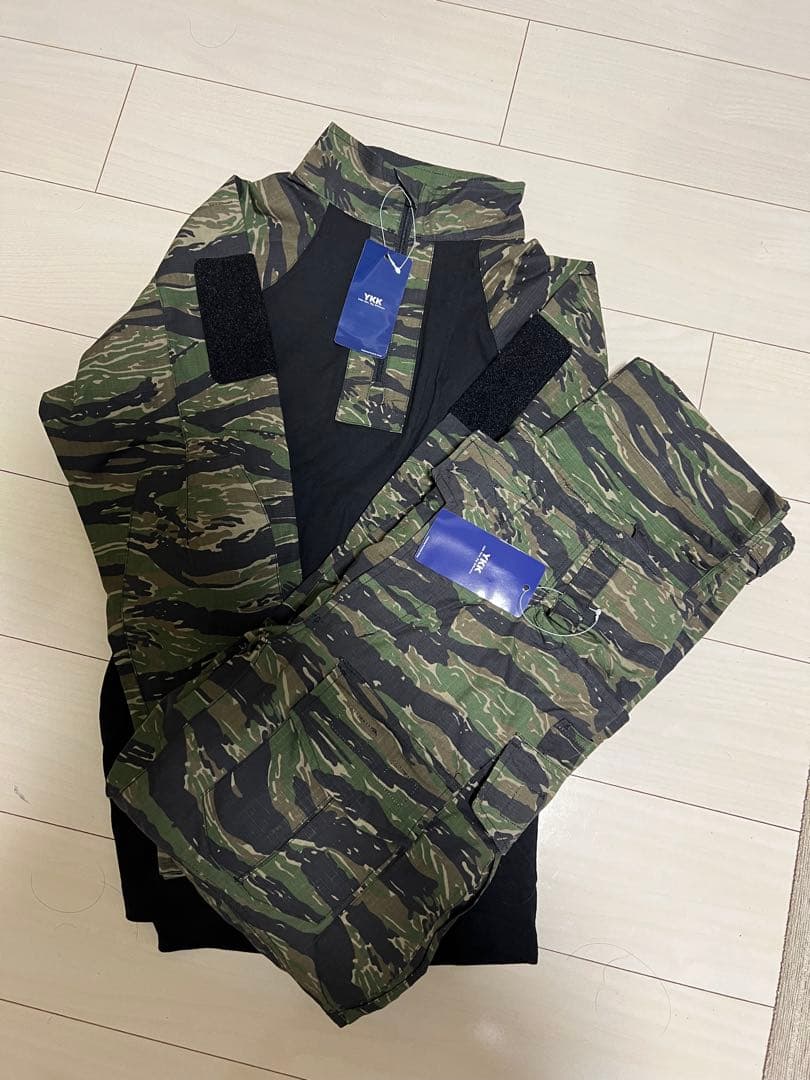 ネ*長様 新品米軍 タイガーカモ コンバットシャツとパンツセットSmall-re