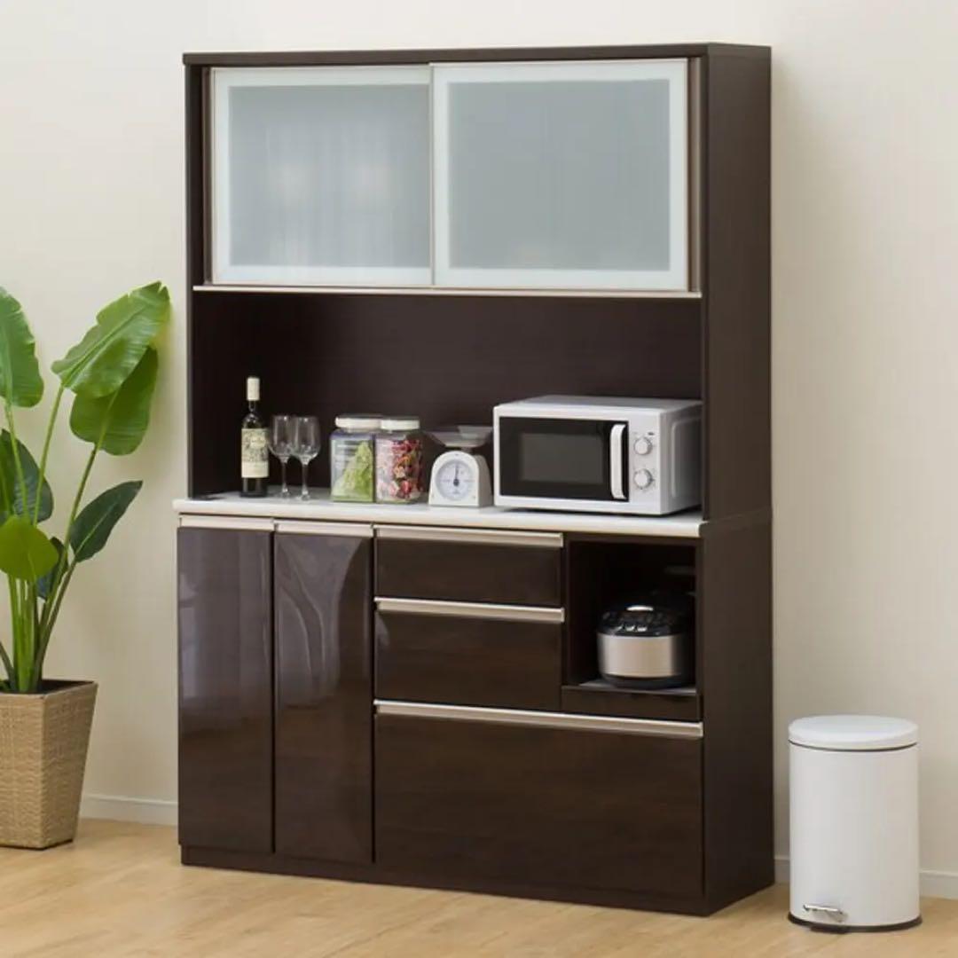 ニトリ　キッチンボード　アルミナ2 140 ダークボード