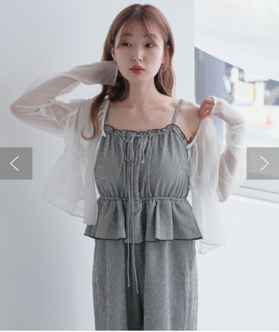 Kastane ペプラムキャミサロペット　0サイズ　チェック柄