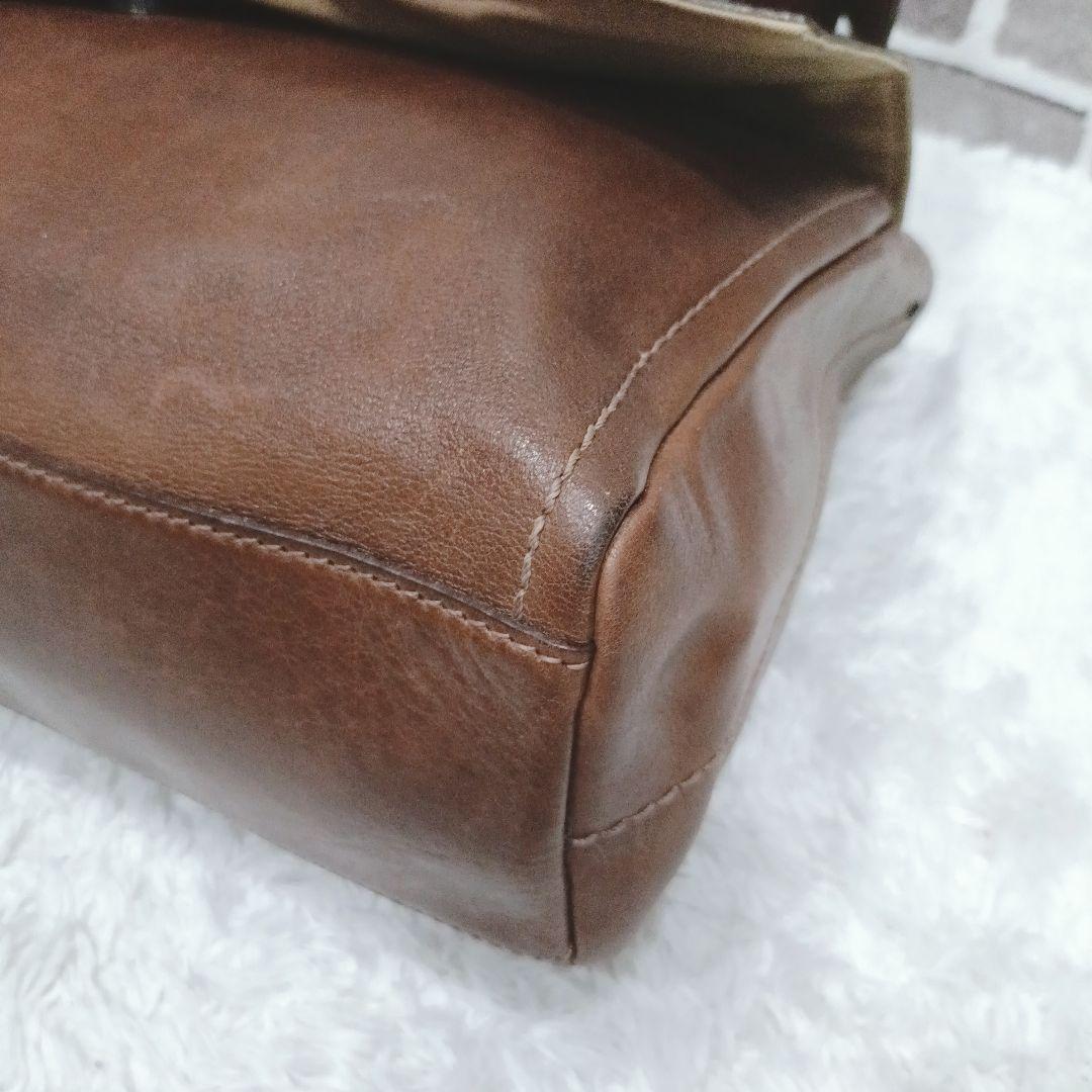 【定番】土屋鞄 メッセンジャーバッグ ショルダーバッグ ブラウン レザー 本革