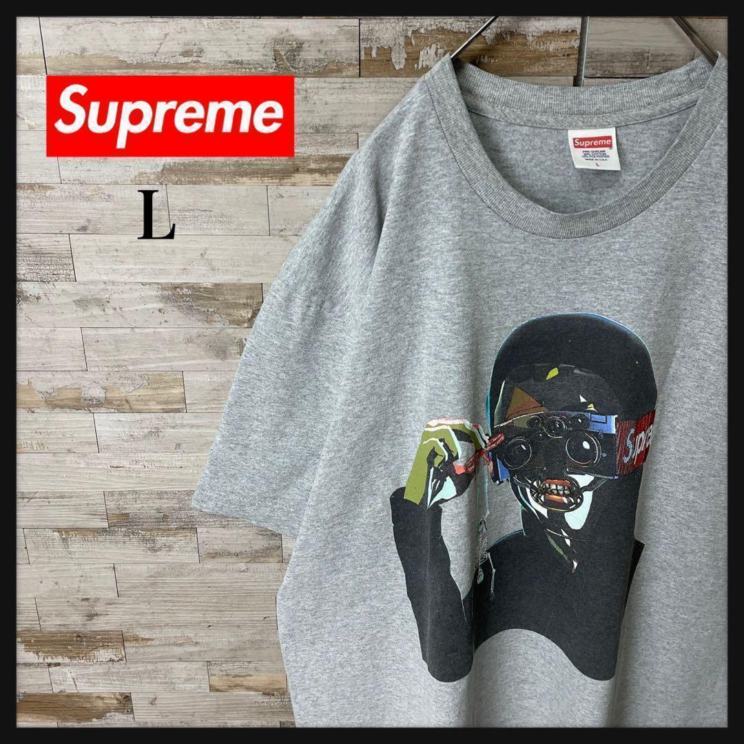 2840 U【超希少モデル】シュプリーム☆クリーパーロゴ Ｔシャツ グレー