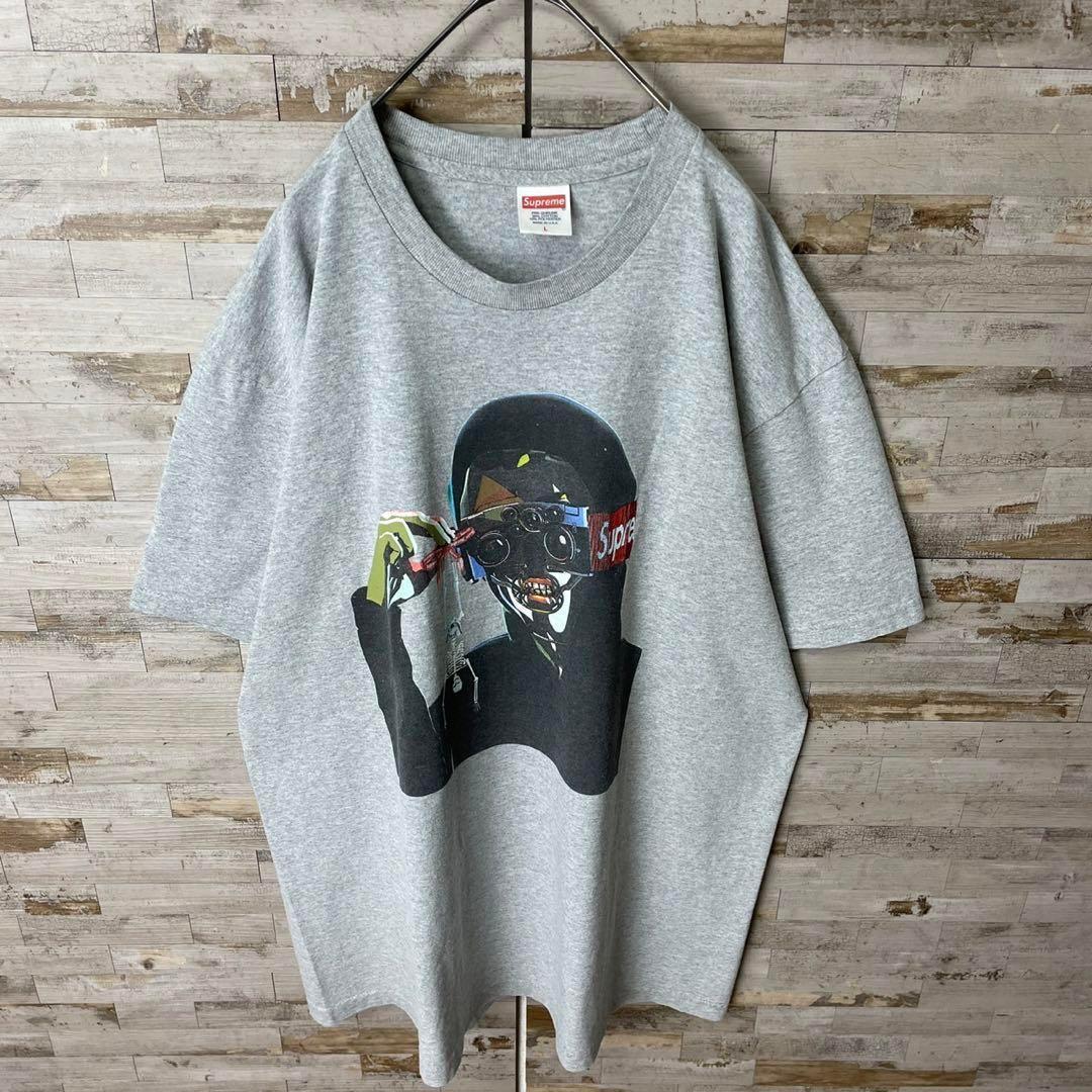 2840 U【超希少モデル】シュプリーム☆クリーパーロゴ Ｔシャツ グレー