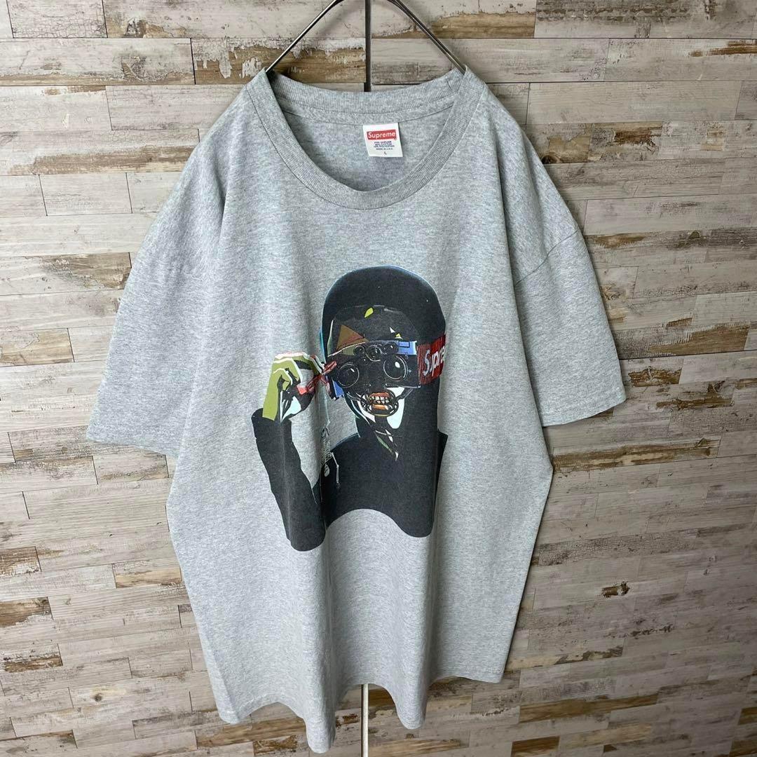 2840 U【超希少モデル】シュプリーム☆クリーパーロゴ Ｔシャツ グレー
