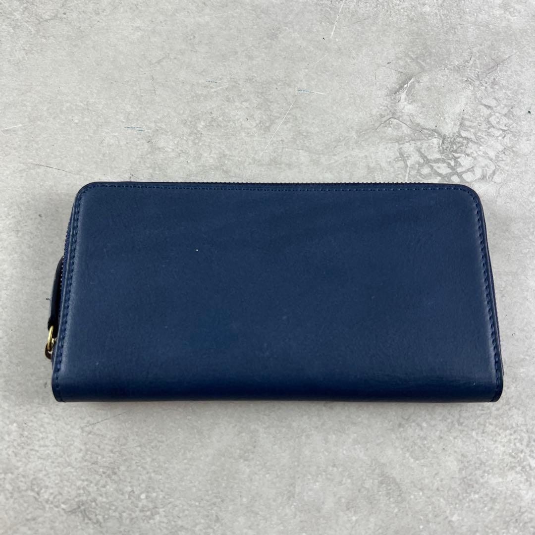 未使用保管品✨ 土屋鞄 現行 長財布 ラウンドファスナー レザー ブルー