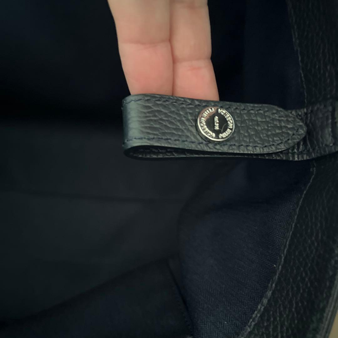 PELLE MORBIDA ペッレモルビダ レザートートバッグ ネイビー