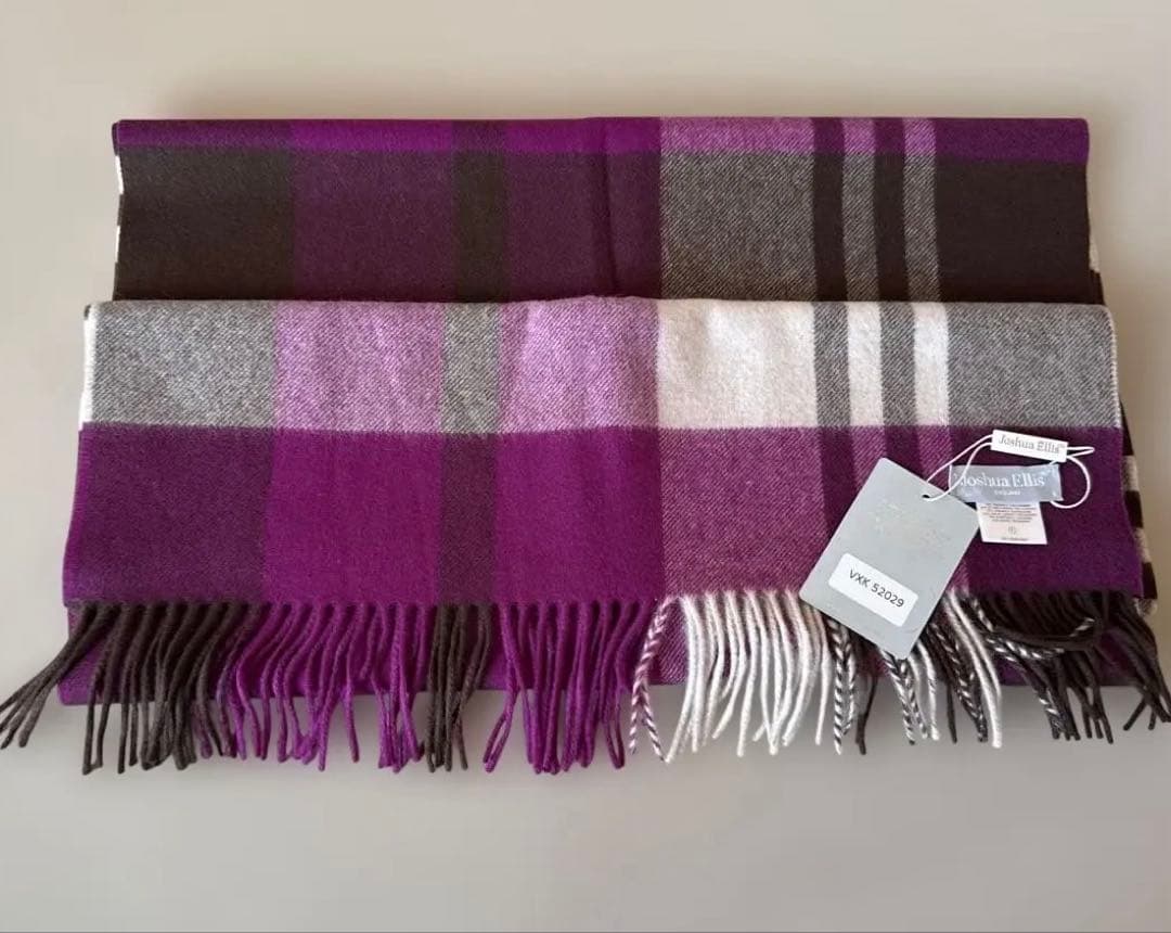 【新品】Joshua Ellis カシミヤ混　ウールマフラー