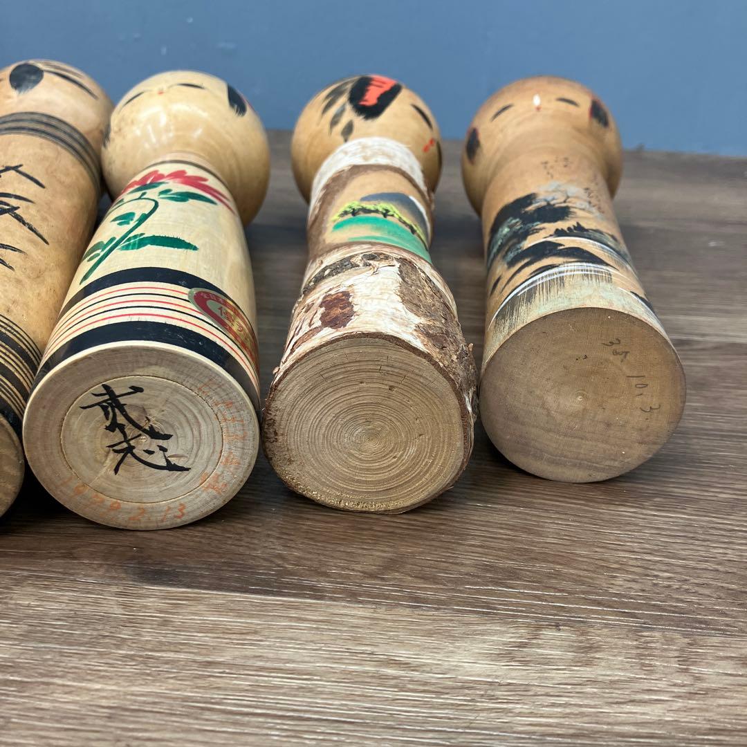 D-3 昭和レトロ 伝統こけし 16本セット 大量まとめ売り 作家物 銘あり