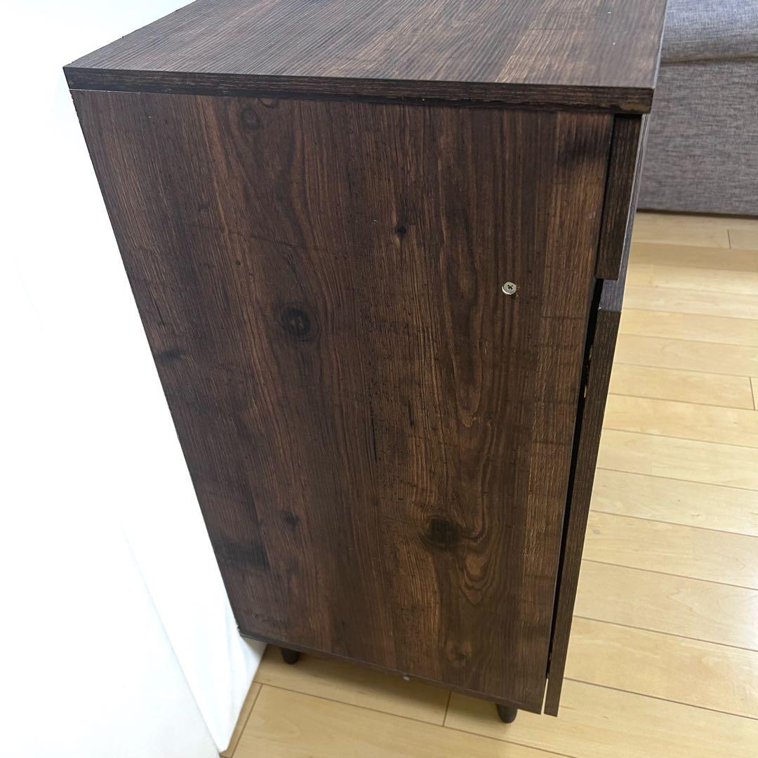 ヴィンテージ　サイドボード　リビングボード　キャビネット　幅60 コード穴