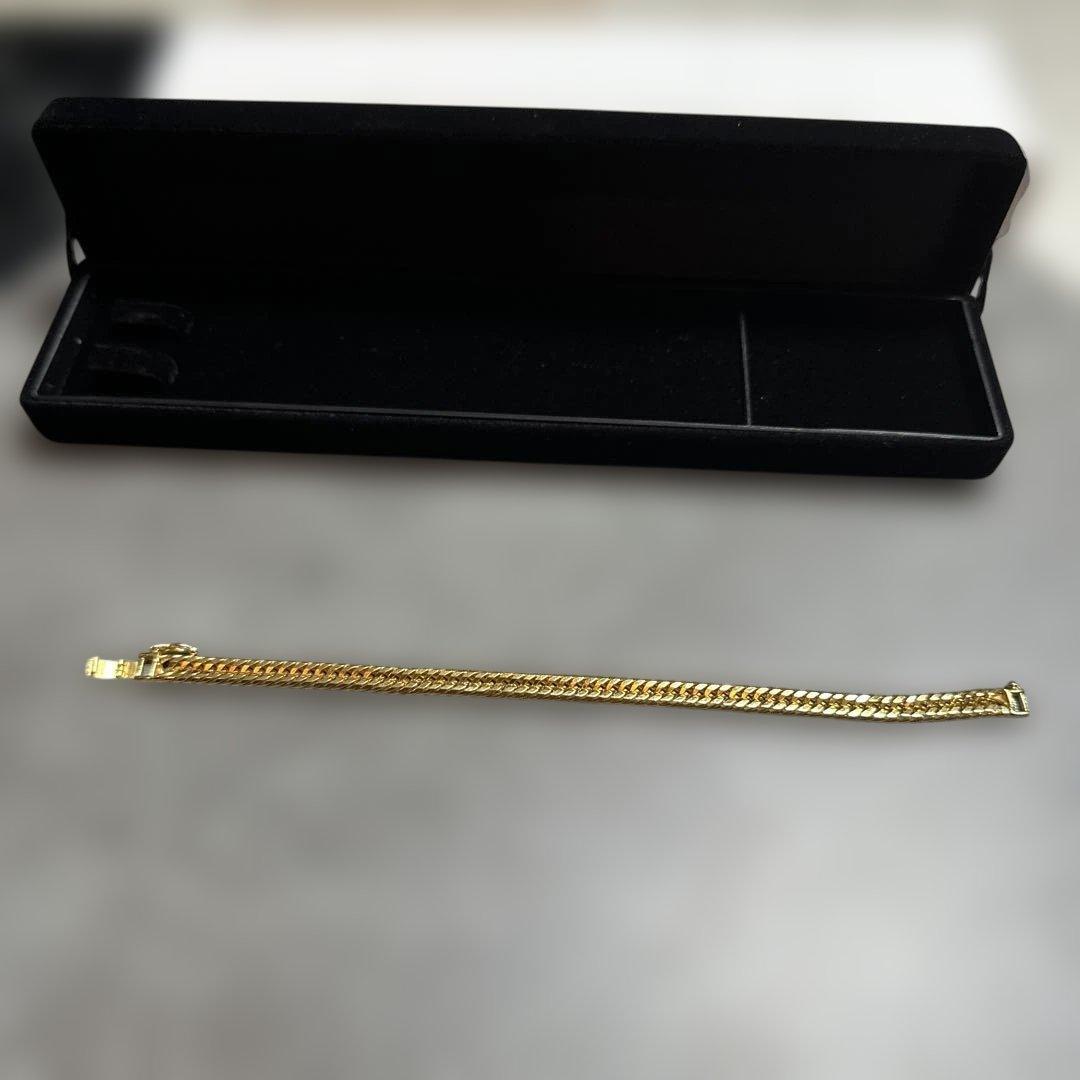 ゴールドチェーンブレスレット ケース付き　S925 18kコーティング