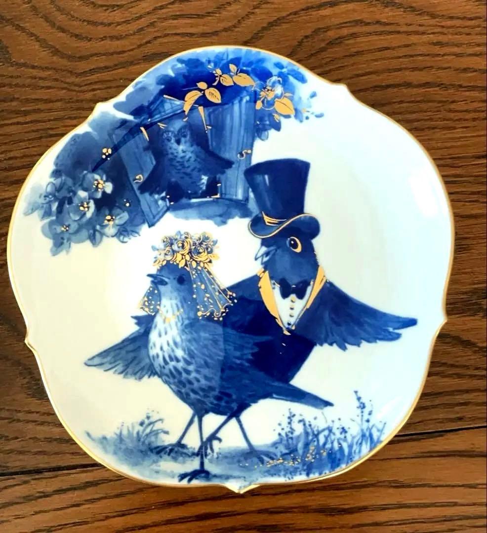 マイセン　メモリアルプレート　2004年　鳥の結婚式　飾り皿