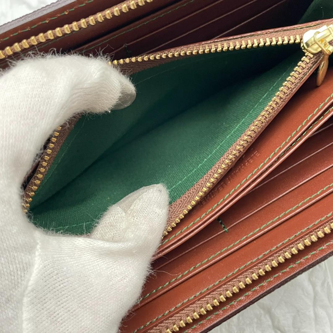 未使用級✨KC’s ケイシイズ　長財布　エレファントレザー 本革 ブラウン