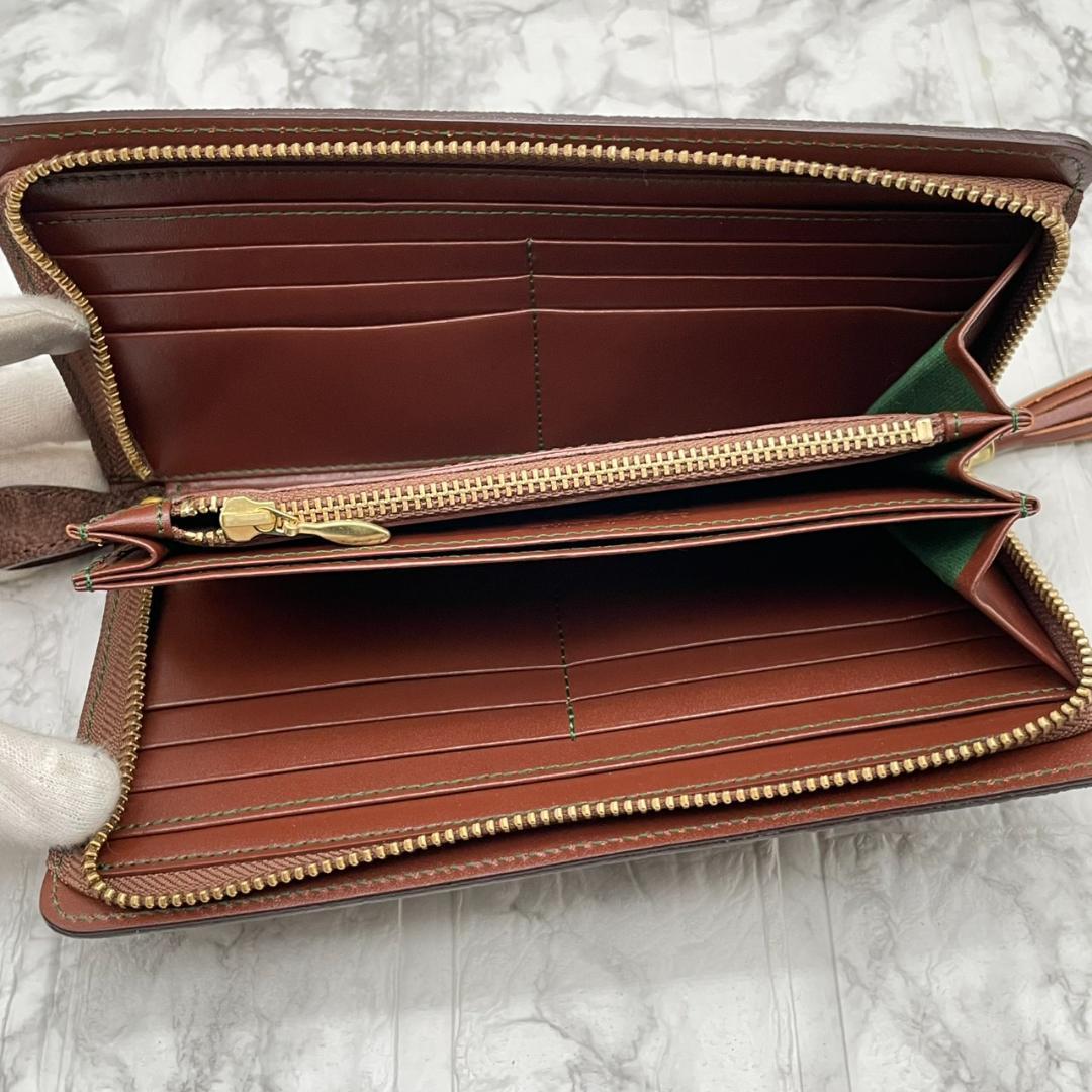 未使用級✨KC’s ケイシイズ　長財布　エレファントレザー 本革 ブラウン