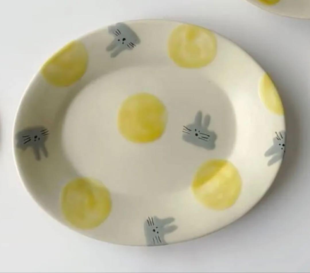 石木文　オーバル皿