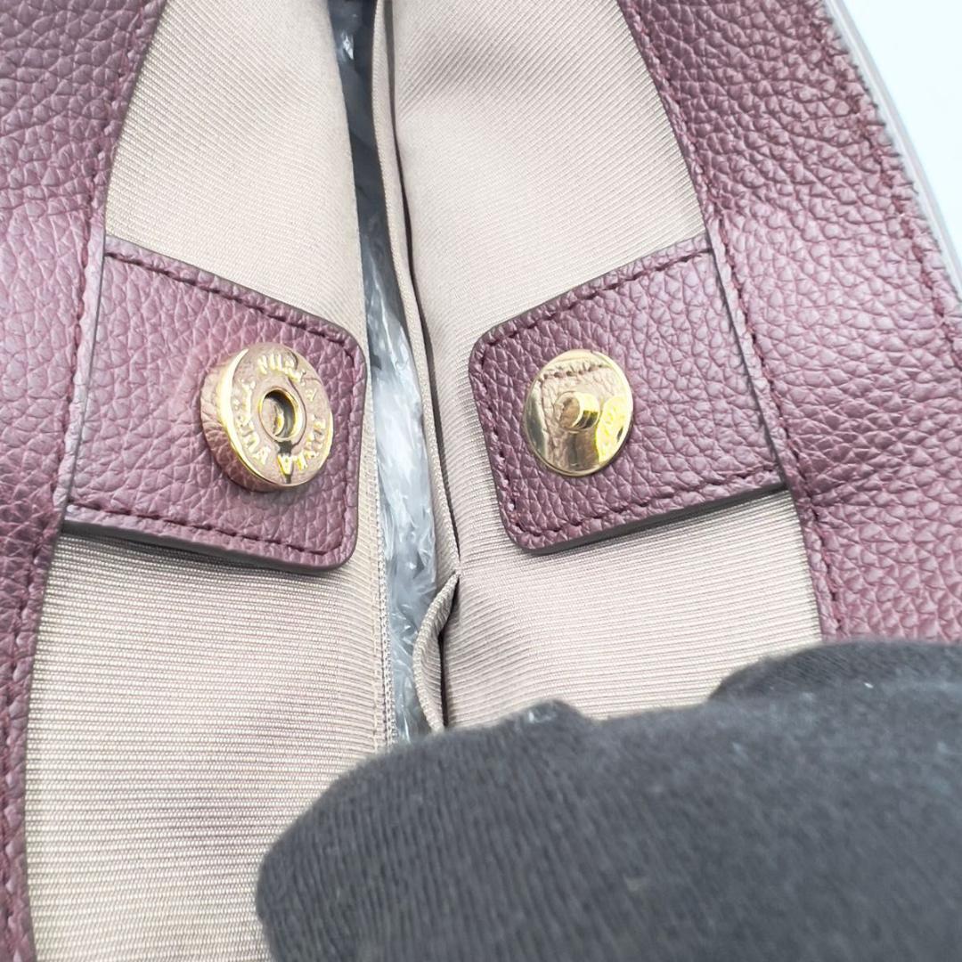 専用品 FURLA トートバッグ パープル ボルドー レザー A4可 未使用級