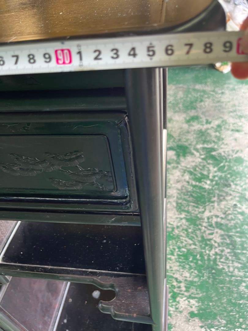 dmz6447＊違い棚 飾り棚 茶箪笥 インテリア 昭和レトロ 難あり