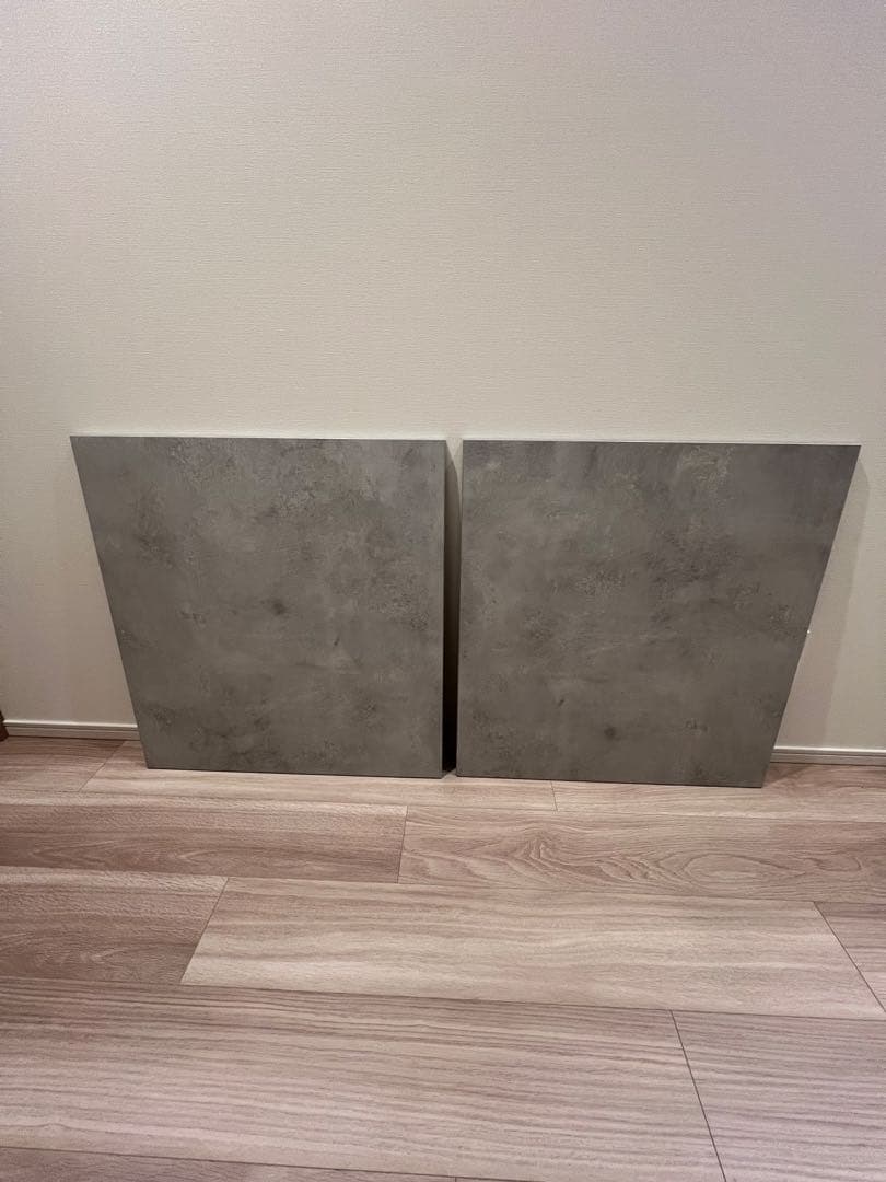 IKEA カルヴィーケン　ライトグレー　コンクリート調　扉2枚セット