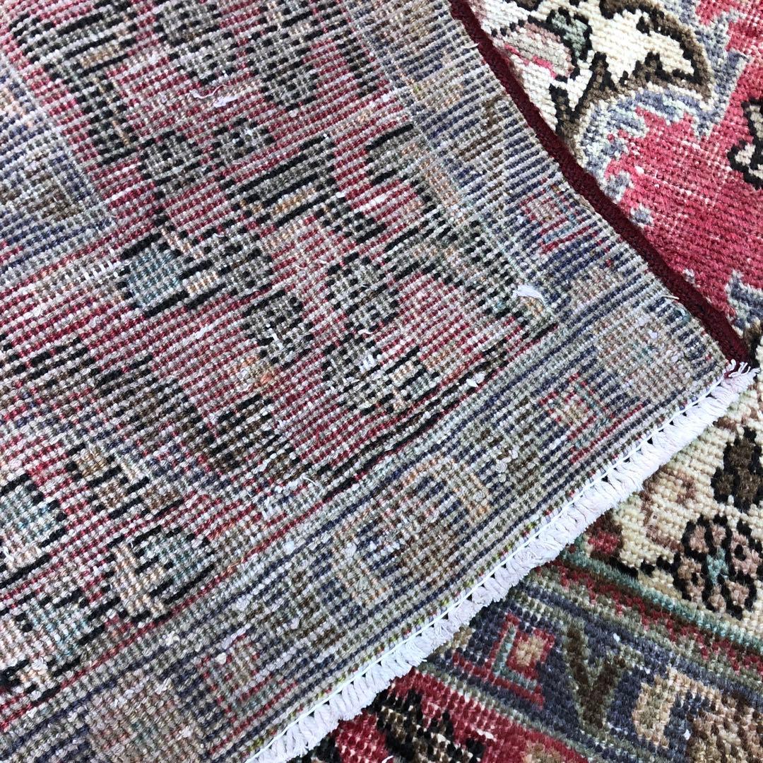 SALEペルシャ絨毯 ペルシャヴィンテージラグ 140x95 手織り オールド