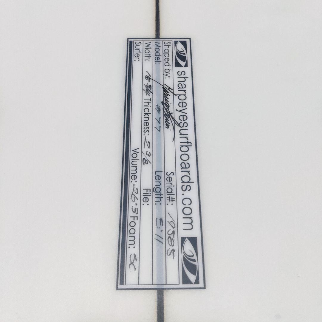 【美品・送料込】5’11 SHARPEYE シャープアイサーフボード:#77
