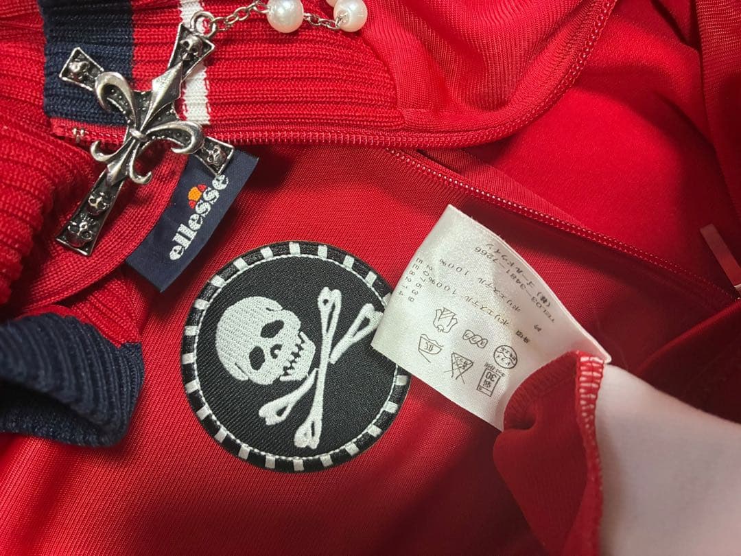 00s archive 髑髏スカル刺繍トラックジャケット　y2kグランジロック