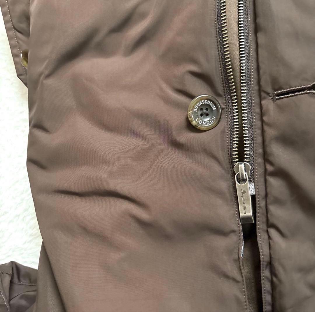 【極美品】Aquascutum ダウンロングコート ブラウン ライナー付