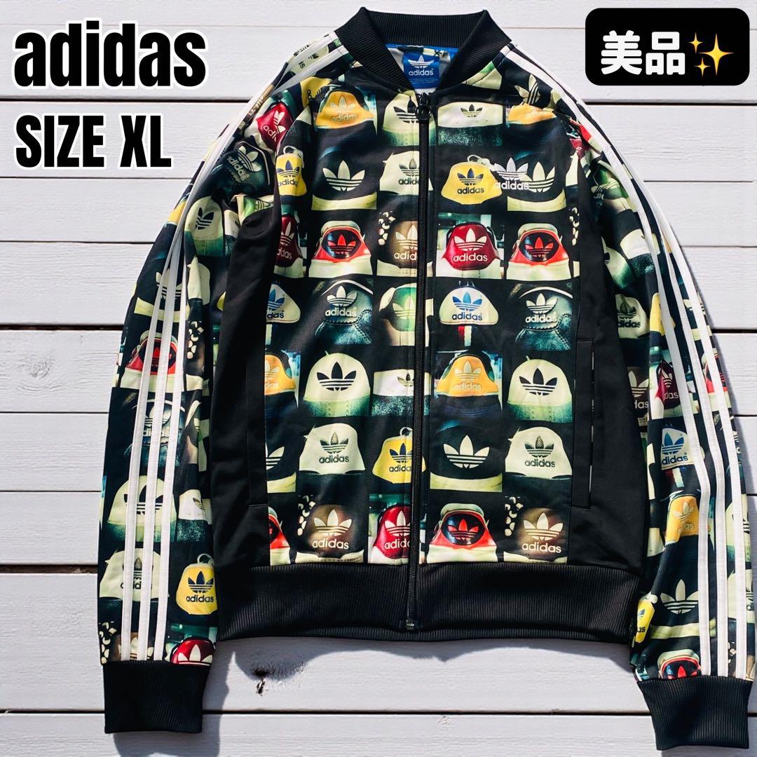 【美品】adidas 総柄　トラックジャケット　XL