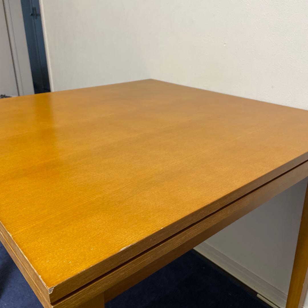 エクステンション　ダイニングテーブル　木製 伸縮可能 正方形ダイニングテーブル