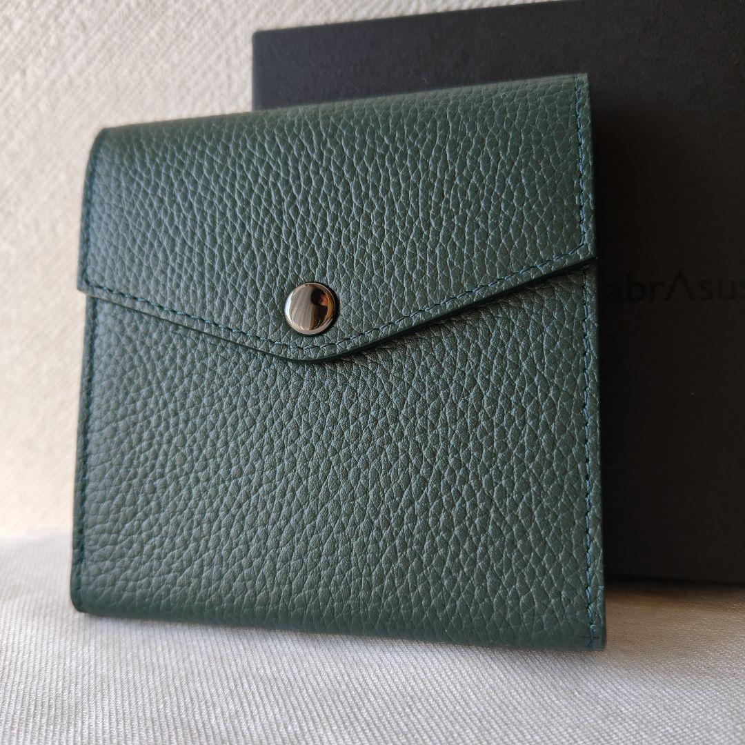 未使用　アブラサス abrasus ツインズミニ財布 グリーン 二つ折り財布