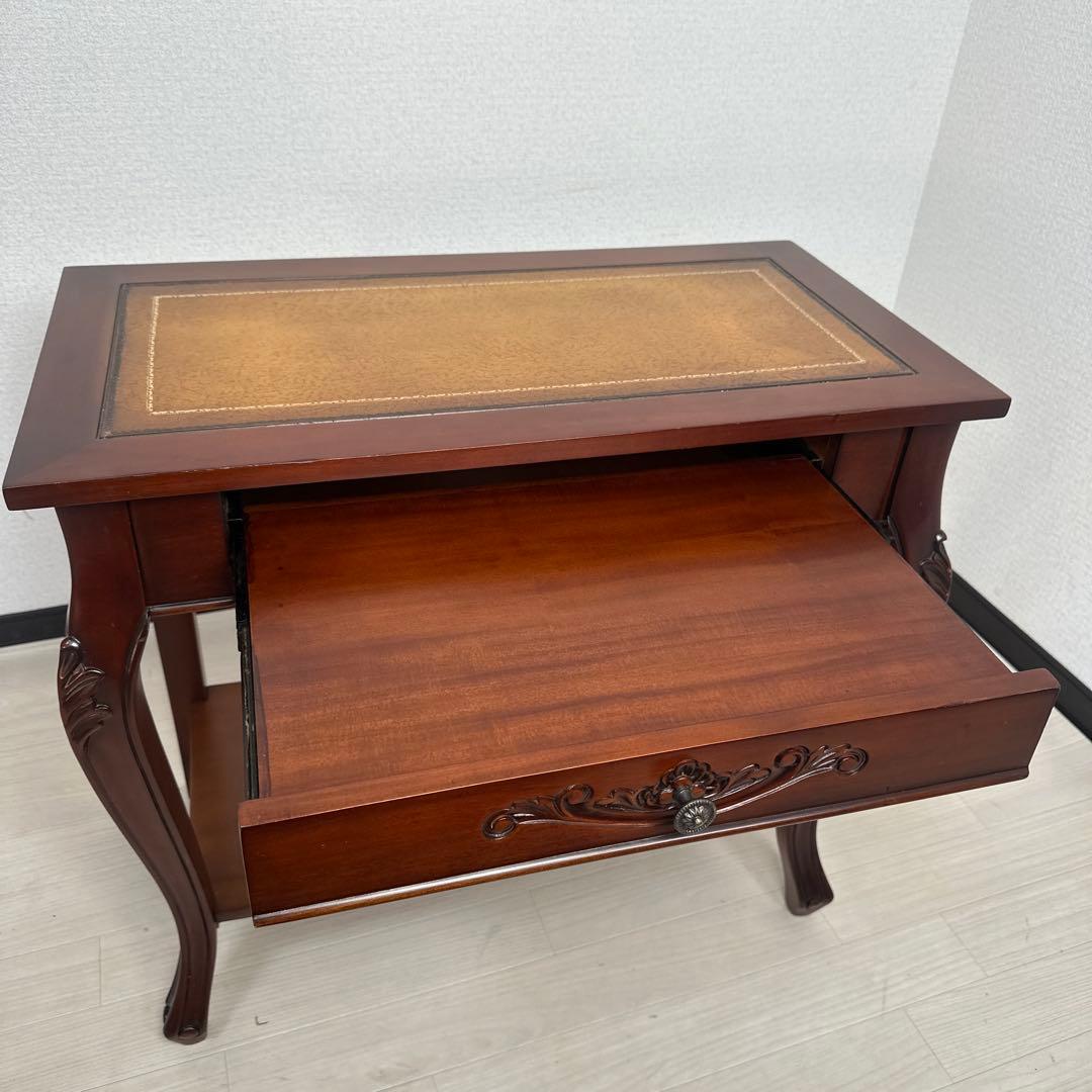 関家具 コモ コンピューターデスク アンティーク調 猫脚 伸長式 i4※