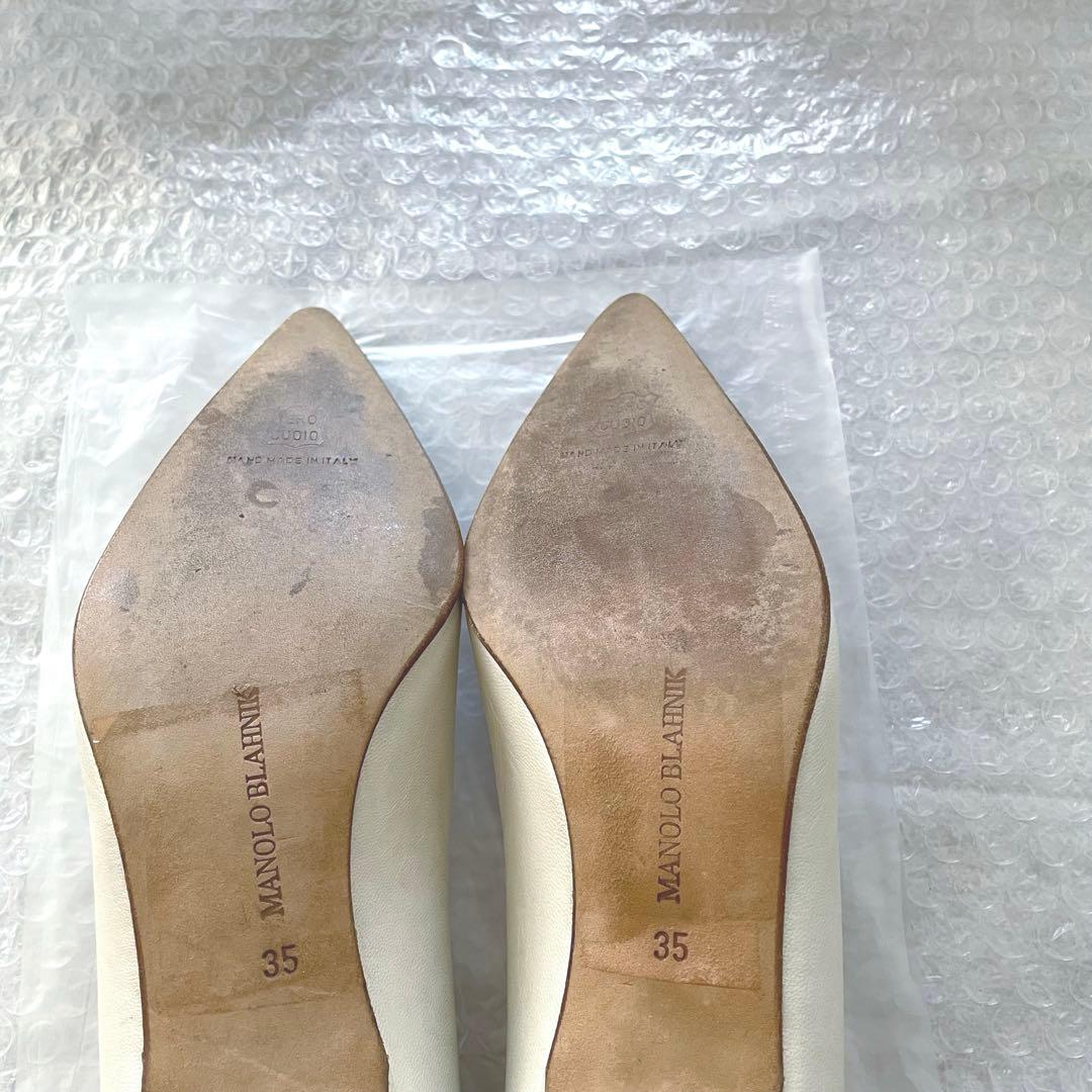 Manolo Blahnik　パンプス　ヒール　パールホワイト　35