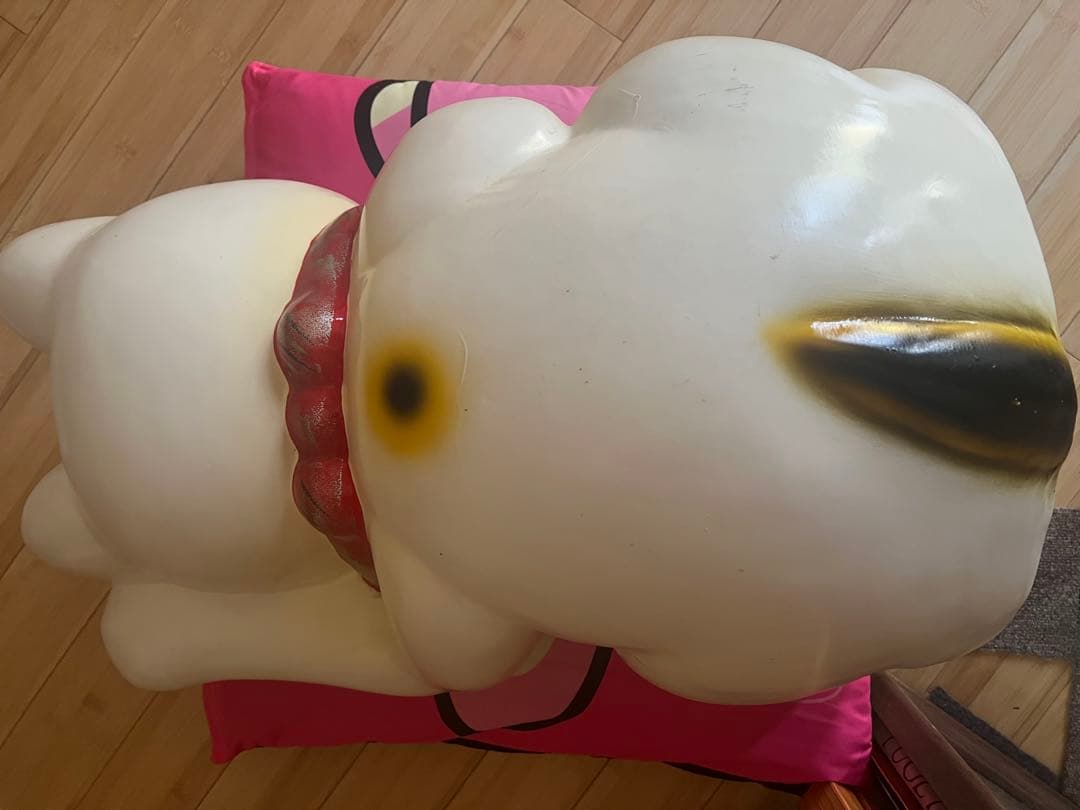 【超大型61cm】陶器製 招き猫 開運 商売繁盛 骨董品 縁起物 店舗用 福猫