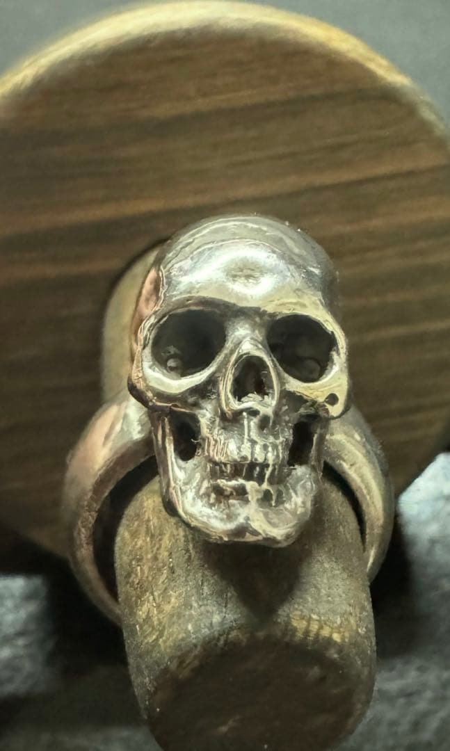 ハンドメイド　スカルヘッドリング　シルバー925