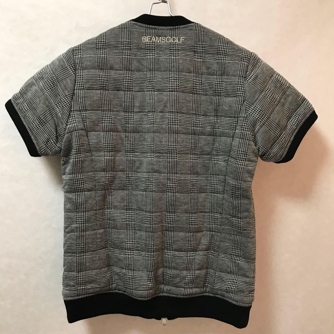 美品✴️BEAMS GOLF『ビームス 中綿 ブルゾン ジャケット』チェック 半袖