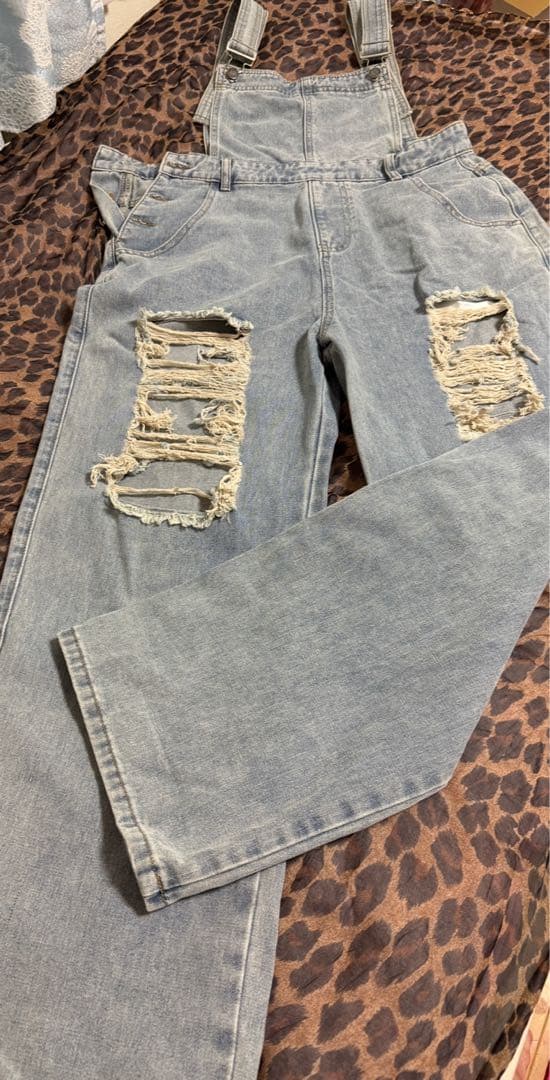 美品‼️MIRROR9 ダメージ　デニム　サロペット　完売品