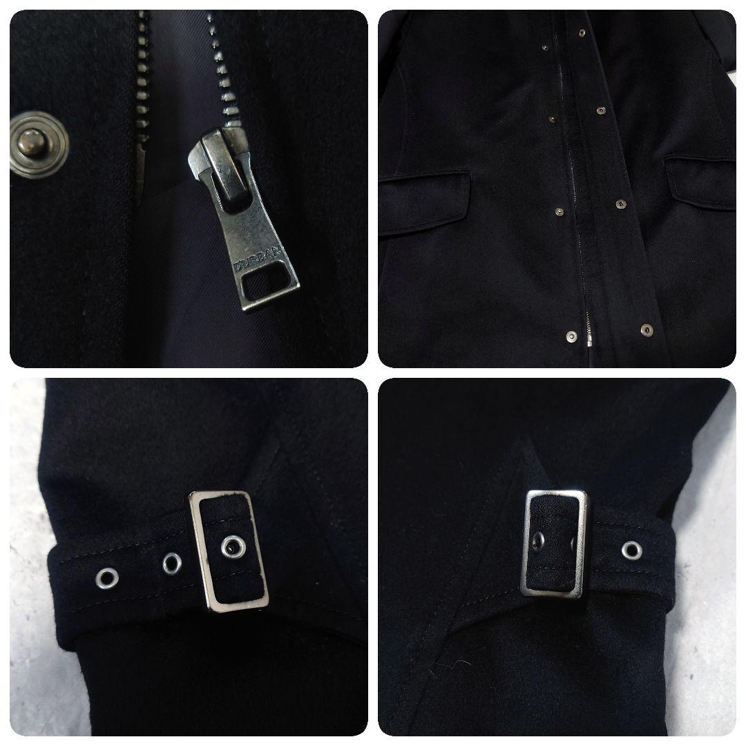 D'URBAN ロロピアーナ DOESKIN スタンドカラーコート LL 黒