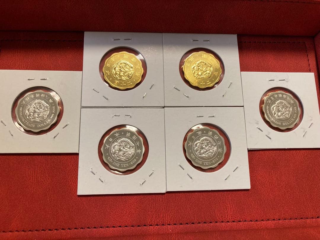 オールド 銀メダル 純銀製 直径25mm 7g 6枚セット