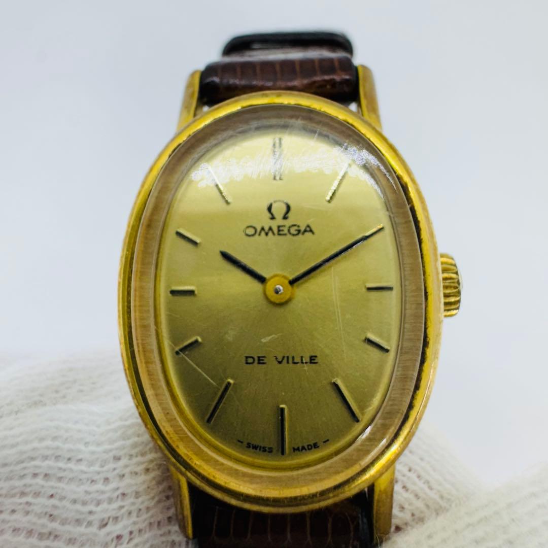 ✨OMEGA✨オメガ✨Deville✨ゴールド文字盤✨ヴィンテージ✨腕時計✨